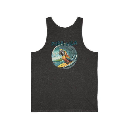 Pura Vida Surfing Macaw Unisex Jersey Tank