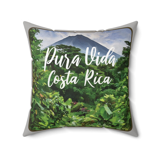 "Pura Vida" Spun Polyester Square Pillow