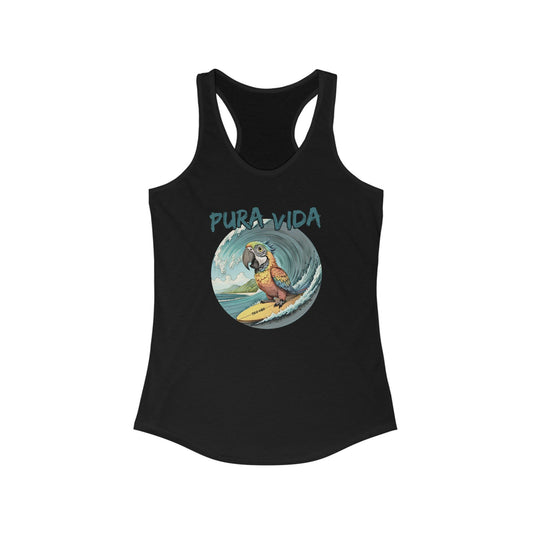 Pura Vida Surfing Macaw Women's Ideal Racerback Tank