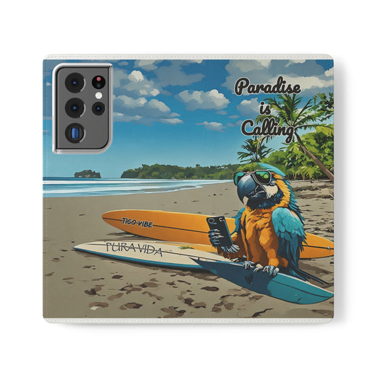 "Paradise is calling" Phone wallet Flip Case