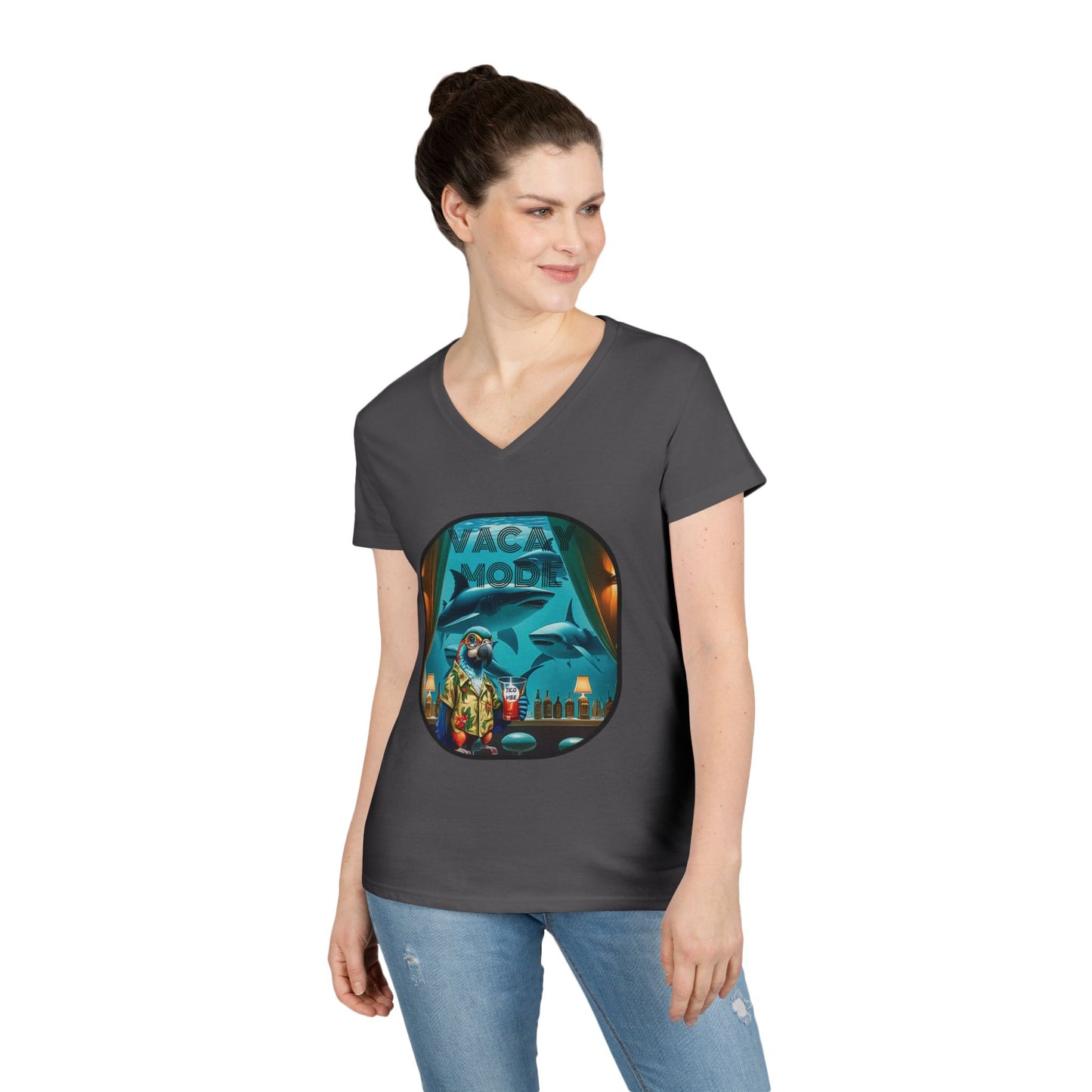 Vacay Mode Ladies' V-Neck T-Shirt