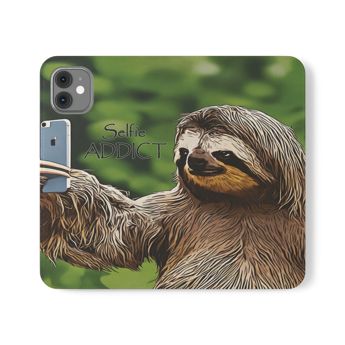 "Selfie Addict Sloth" Flip Cases