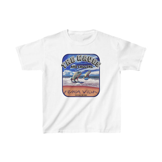 "The waves are calling" Kids Heavy Cotton™ Tee