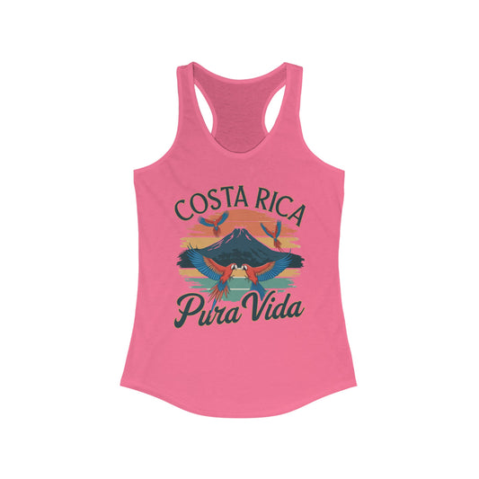 "Costa Rica Pura Vida" Women's Ideal Racerback Tank