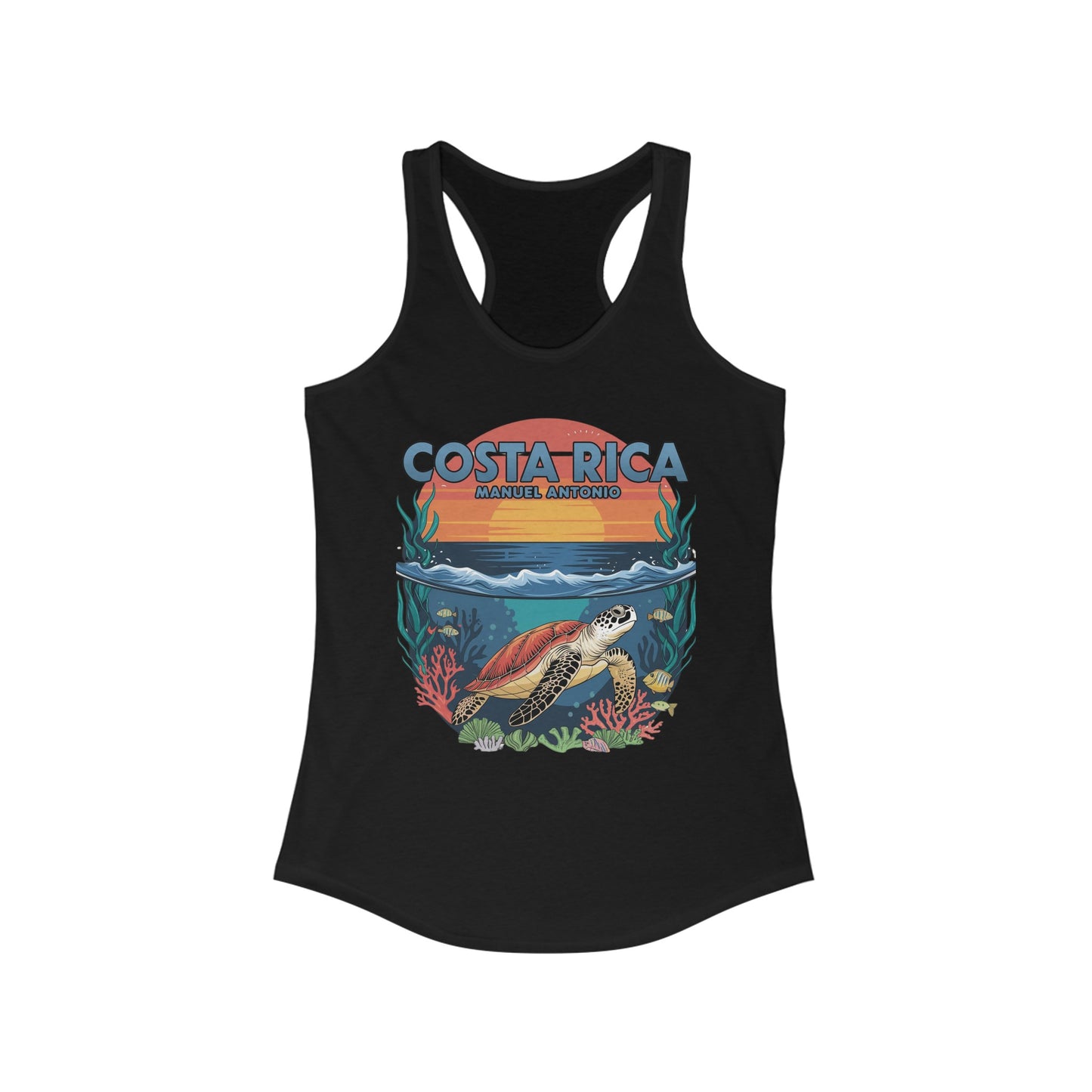 "Costa Rica Manuel Antonio" Women's Ideal Racerback Tank