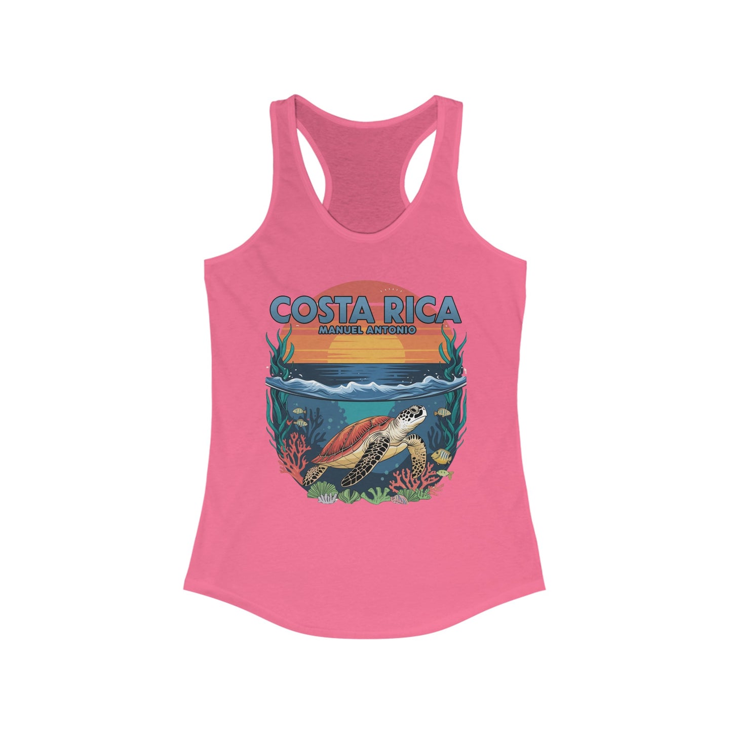 "Costa Rica Manuel Antonio" Women's Ideal Racerback Tank