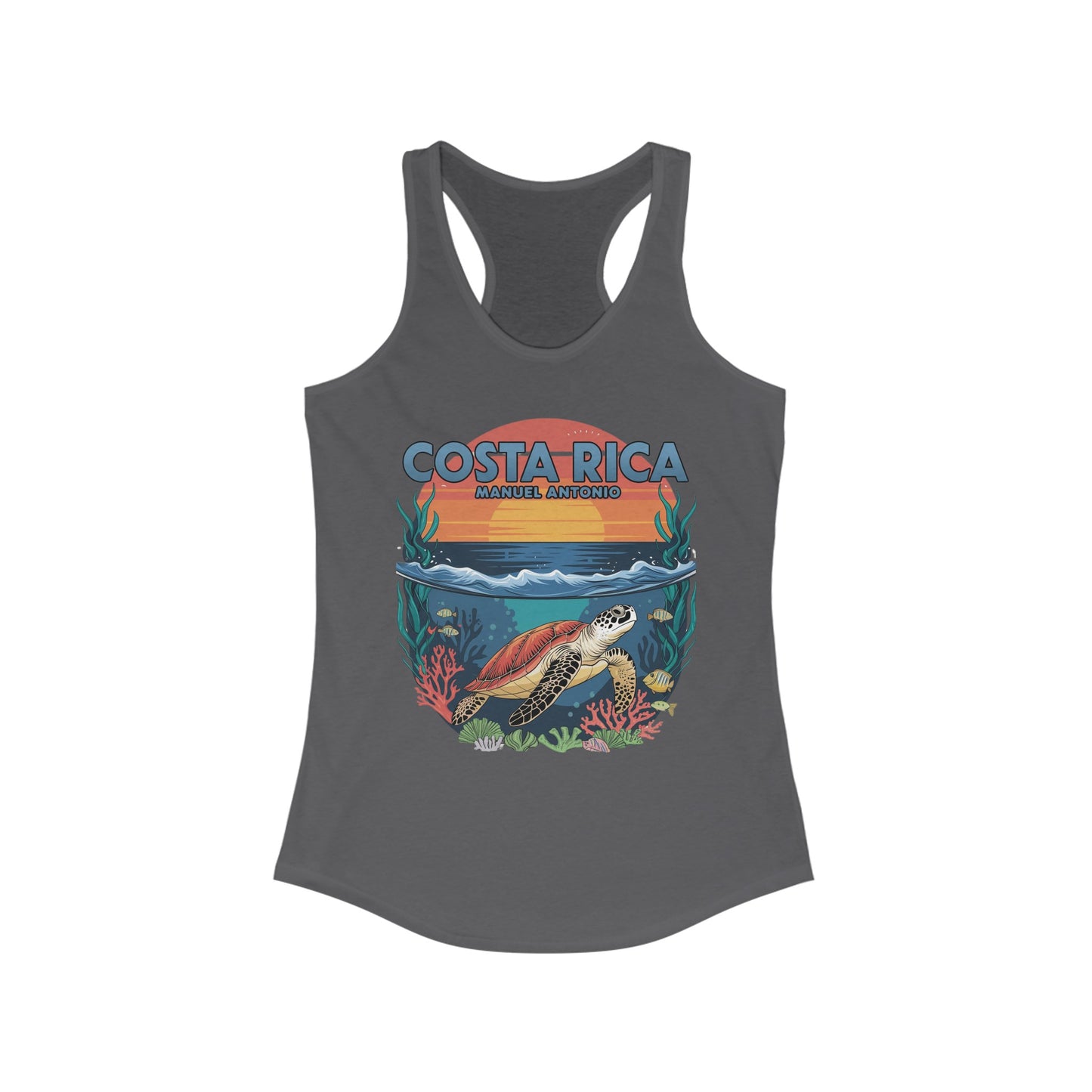 "Costa Rica Manuel Antonio" Women's Ideal Racerback Tank