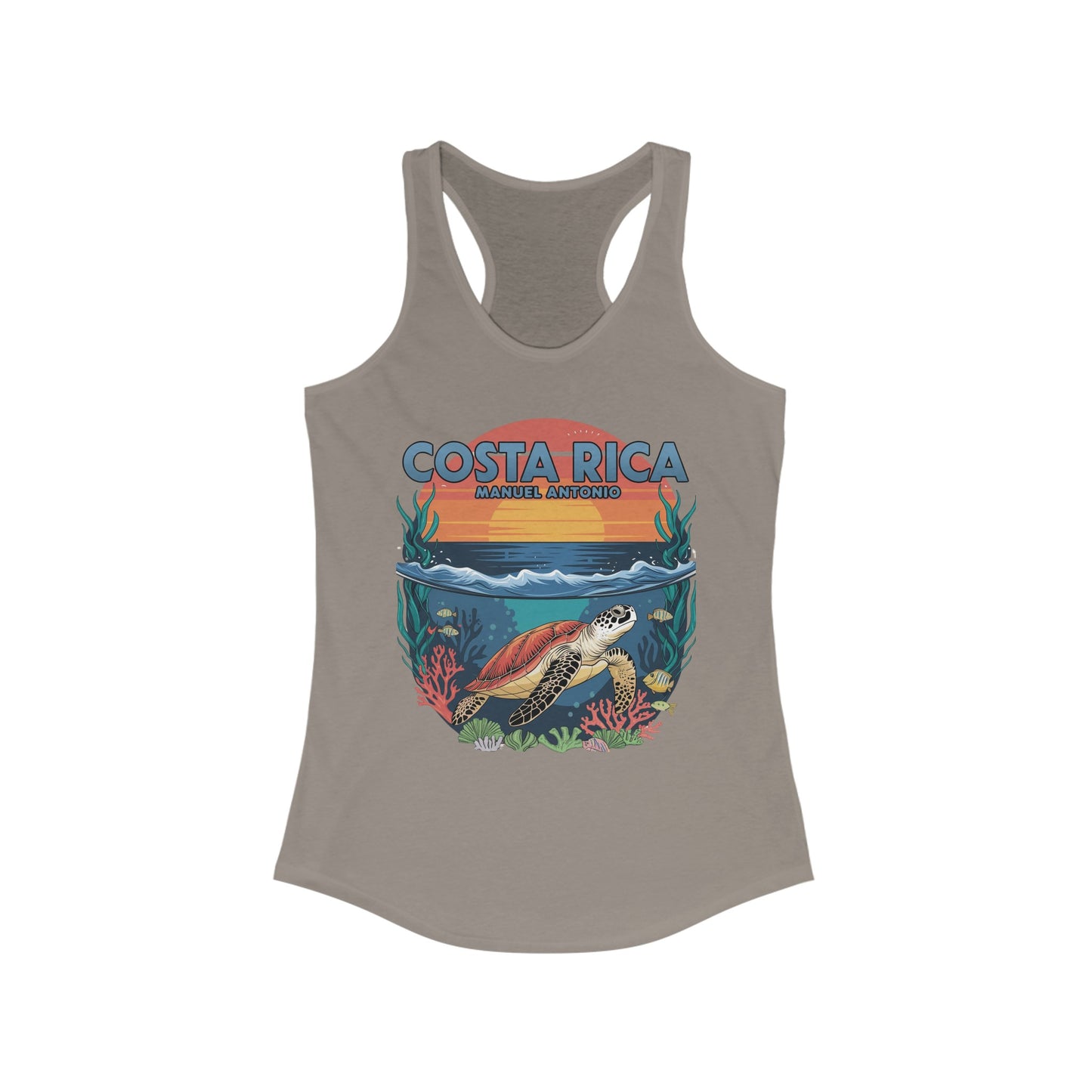 "Costa Rica Manuel Antonio" Women's Ideal Racerback Tank