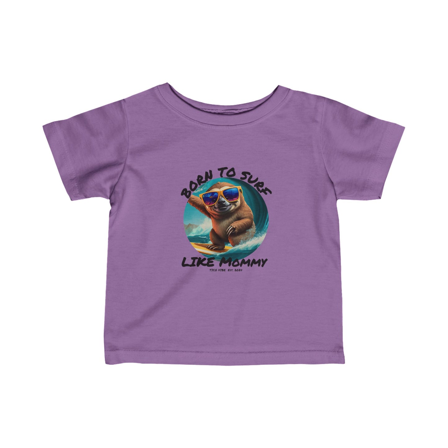 "Born to surf like Mommy" Infant Fine Jersey Tee