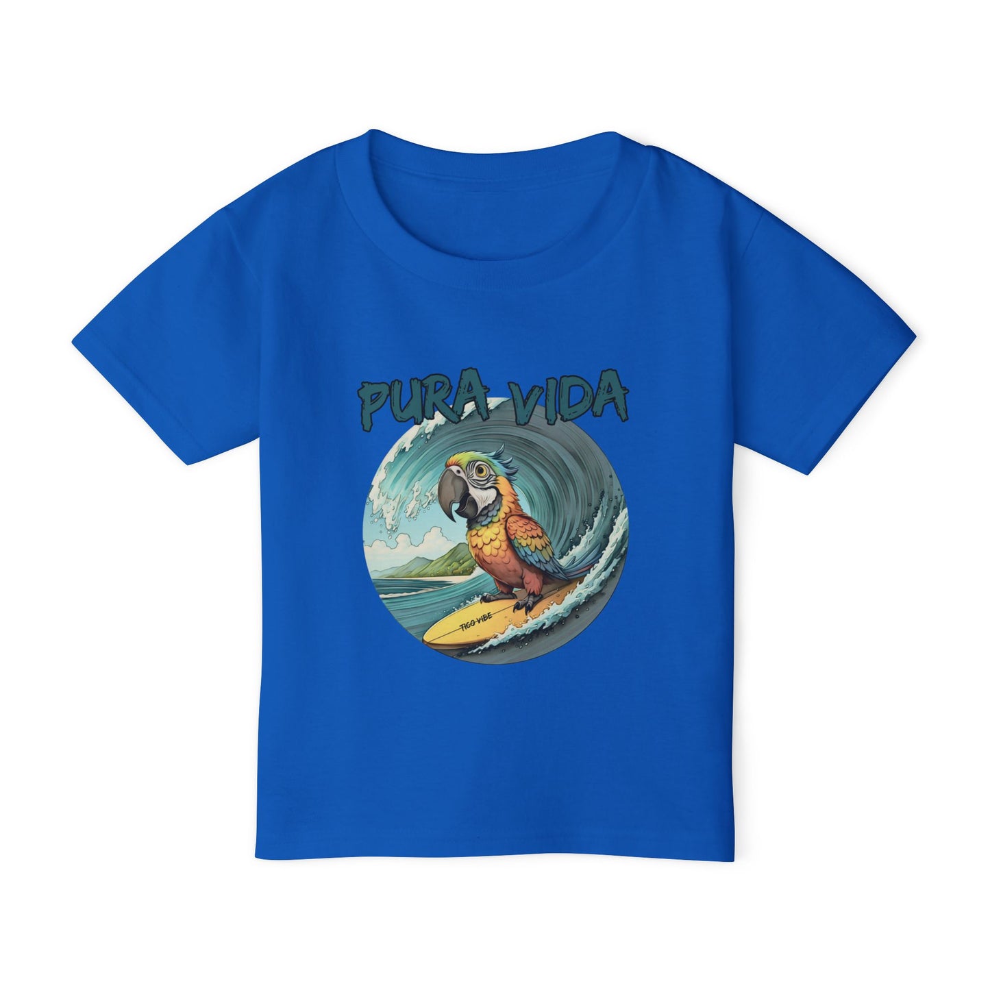 Pura Vida Surfing Macaw Heavy Cotton™ Toddler T-shirt