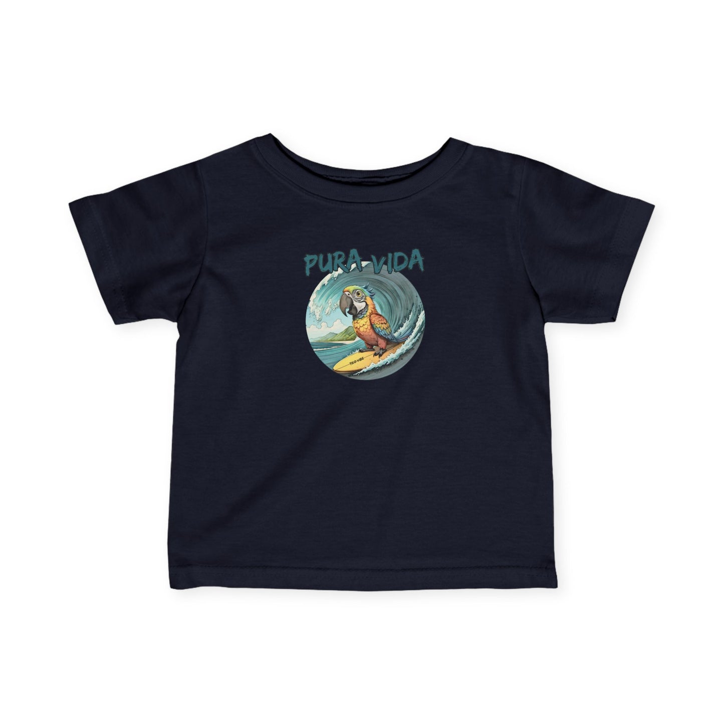 Pura Vida Surfing Macaw Infant Fine Jersey Tee