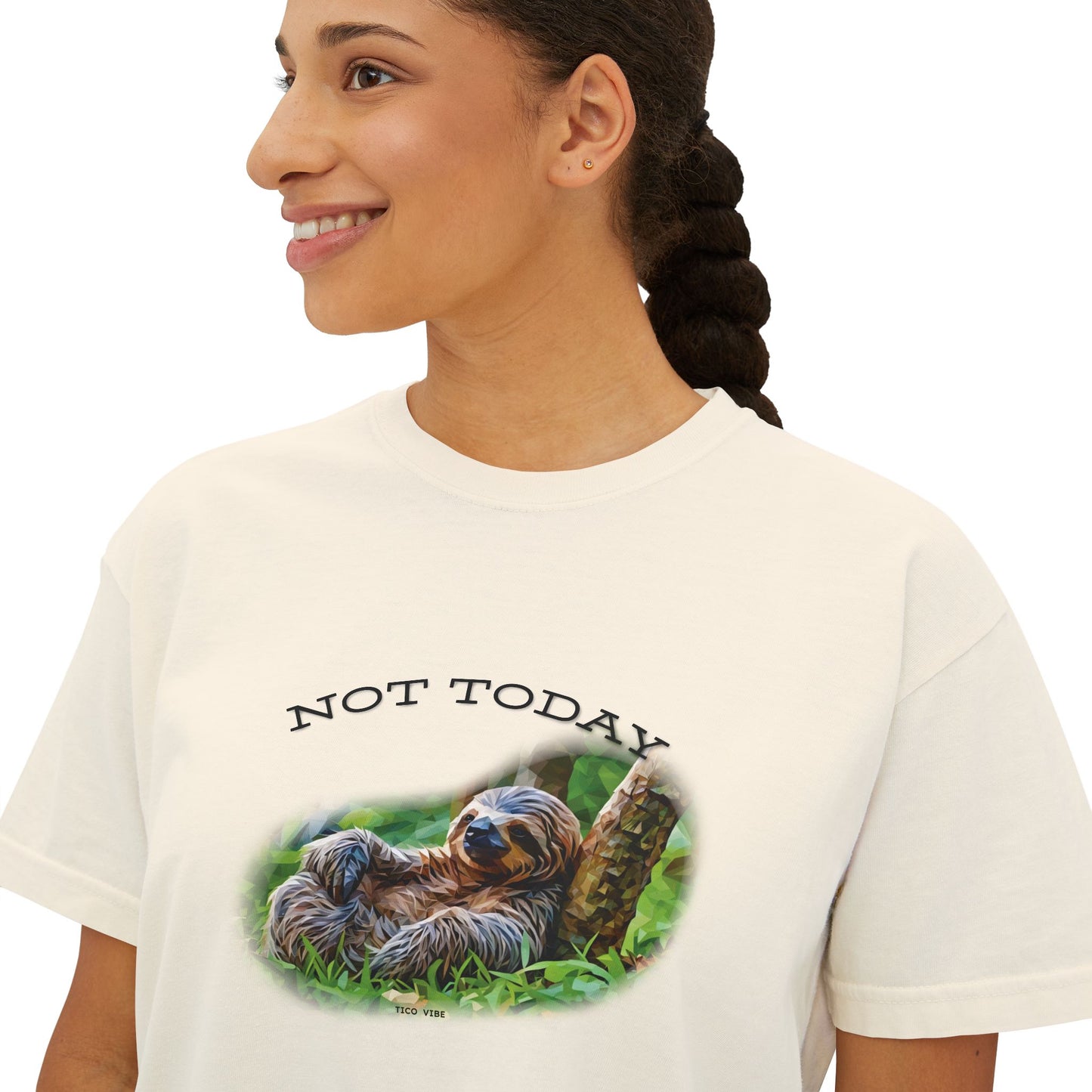 Not Today Sloth Women's Boxy Tee