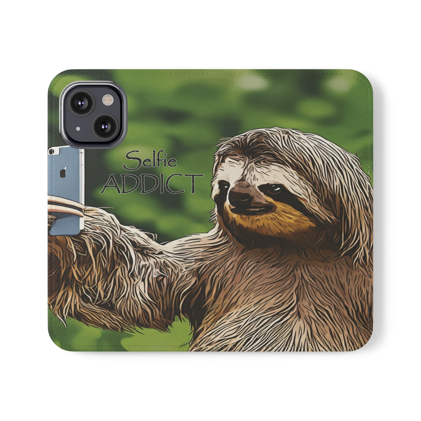 "Selfie Addict Sloth" Flip Cases