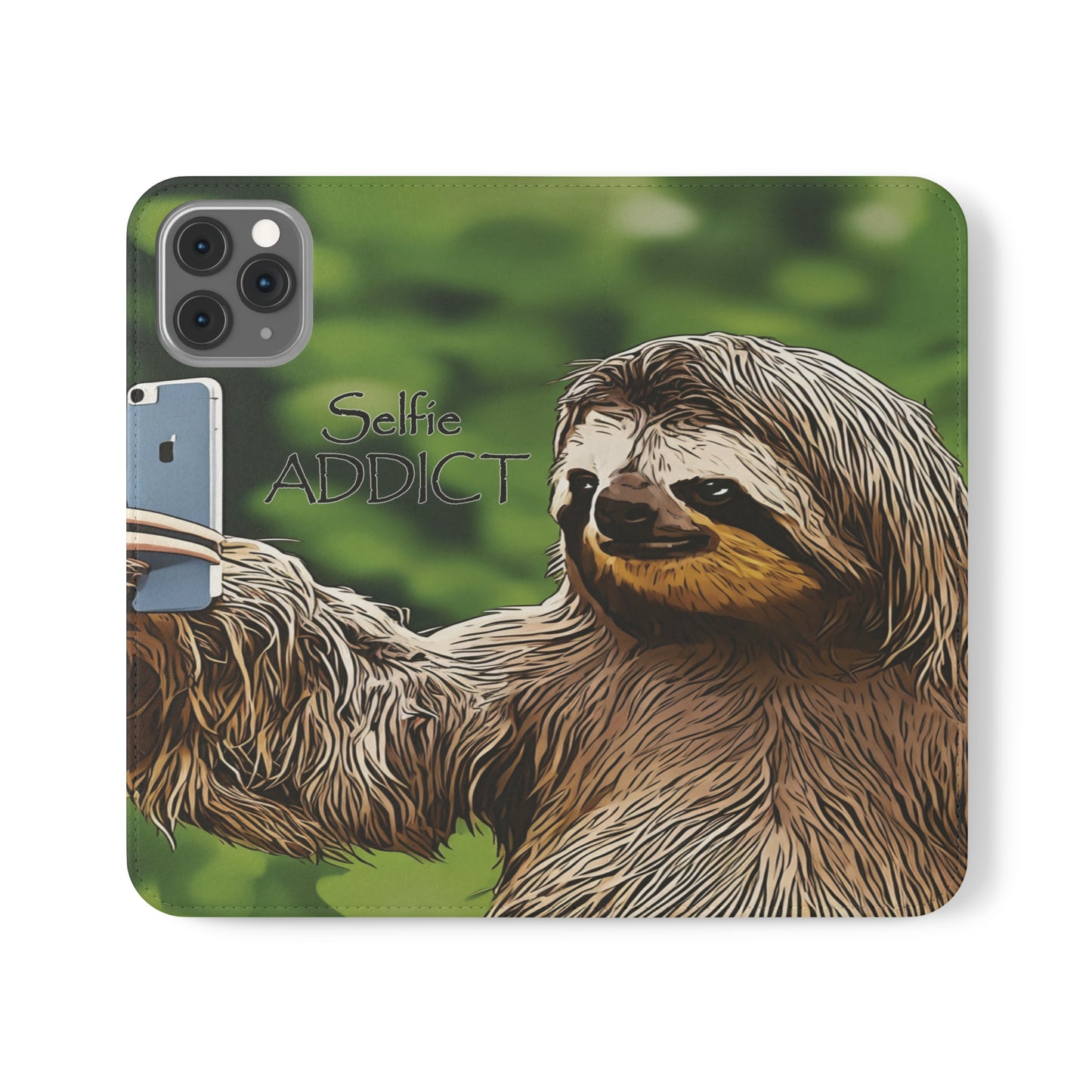 "Selfie Addict Sloth" Flip Cases