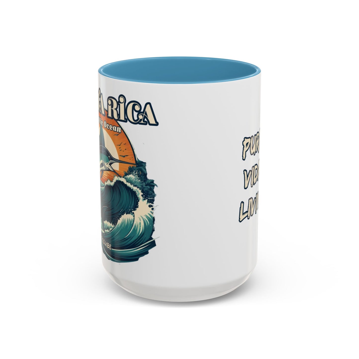 Costa Rica Pura Vida Livin' Accent Coffee Mug – 11oz & 15oz