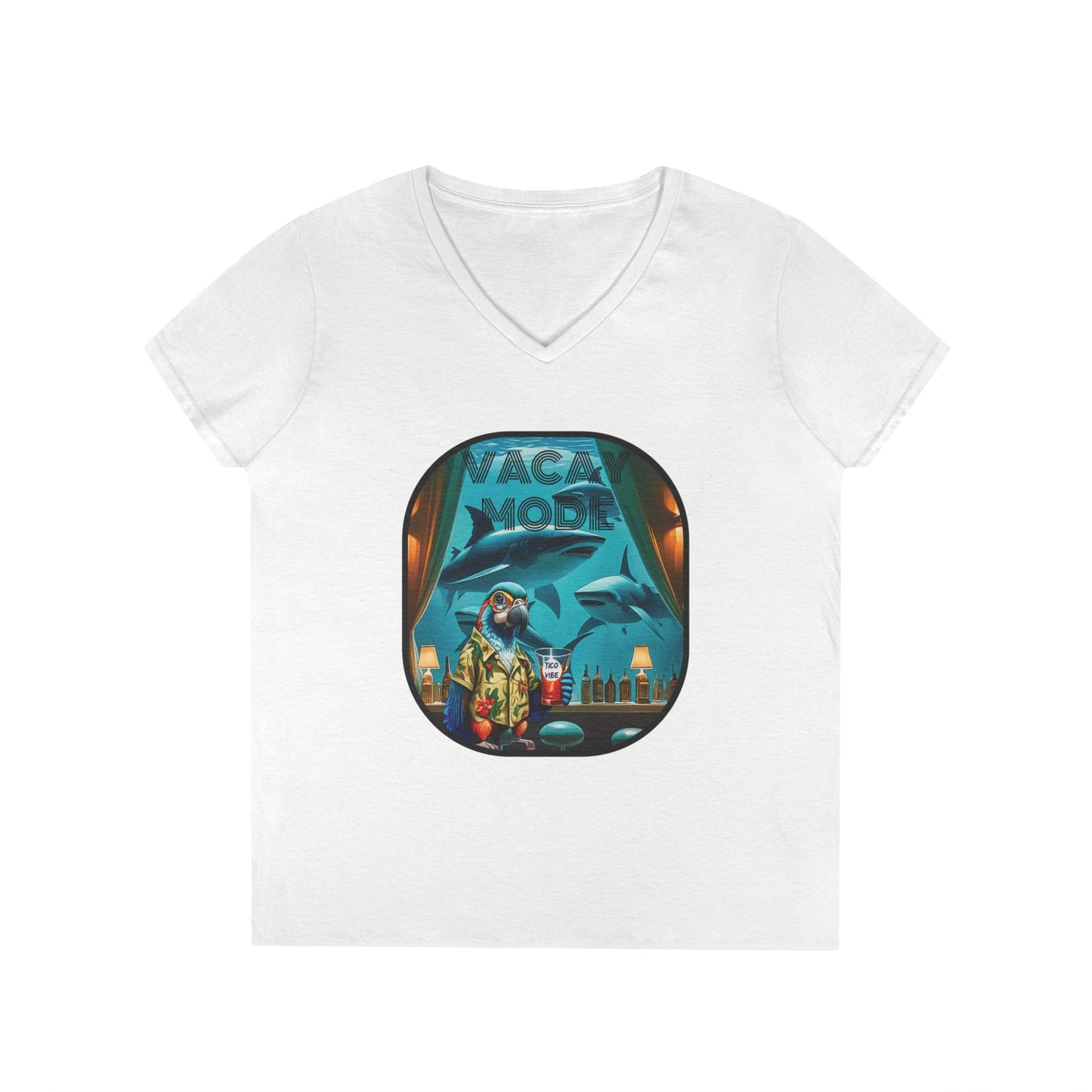 Vacay Mode Ladies' V-Neck T-Shirt