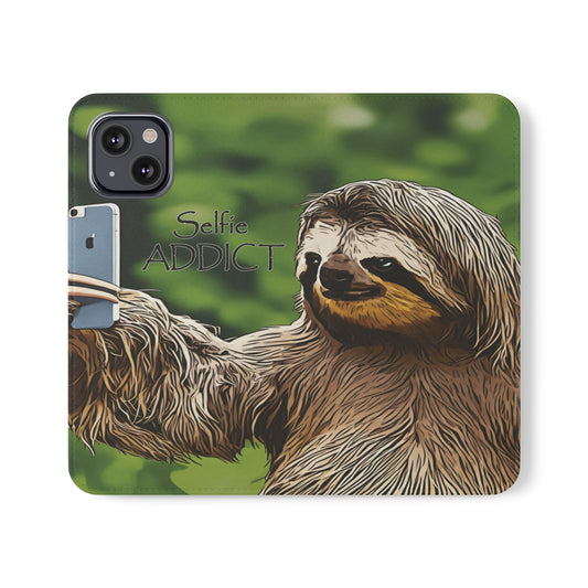 "Selfie Addict Sloth" Flip Cases