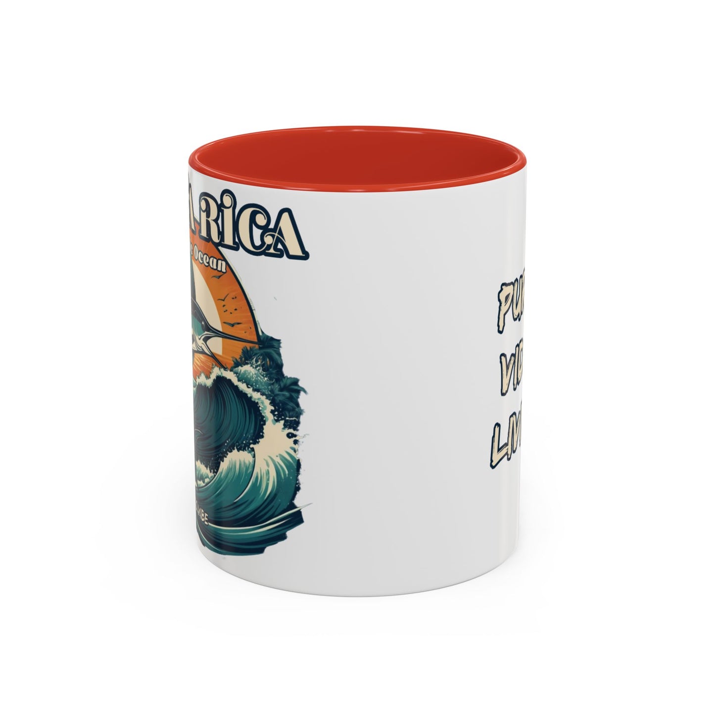 Costa Rica Pura Vida Livin' Accent Coffee Mug – 11oz & 15oz