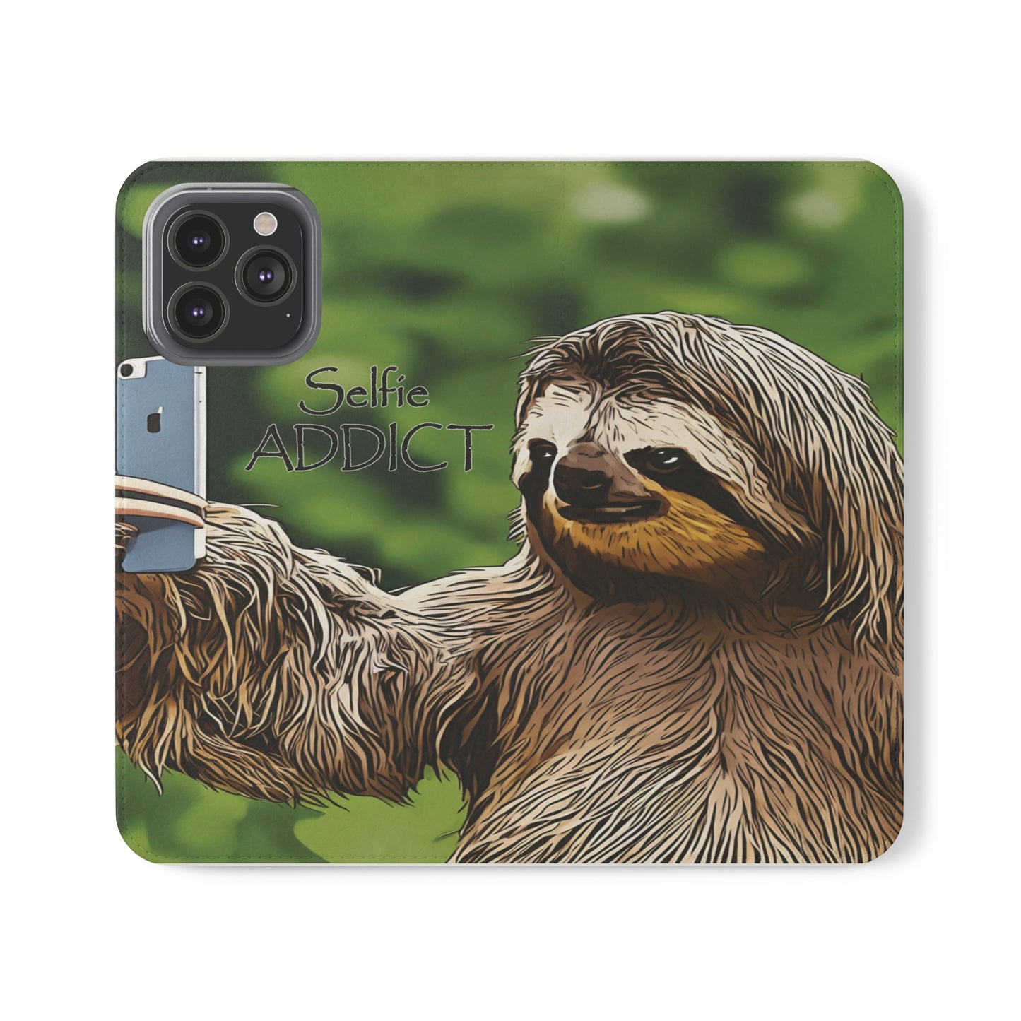 "Selfie Addict Sloth" Flip Cases