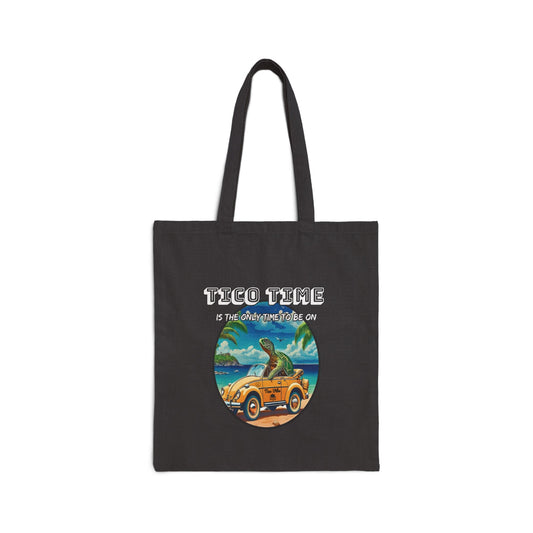 "Tico Time" Cotton Canvas Tote Bag