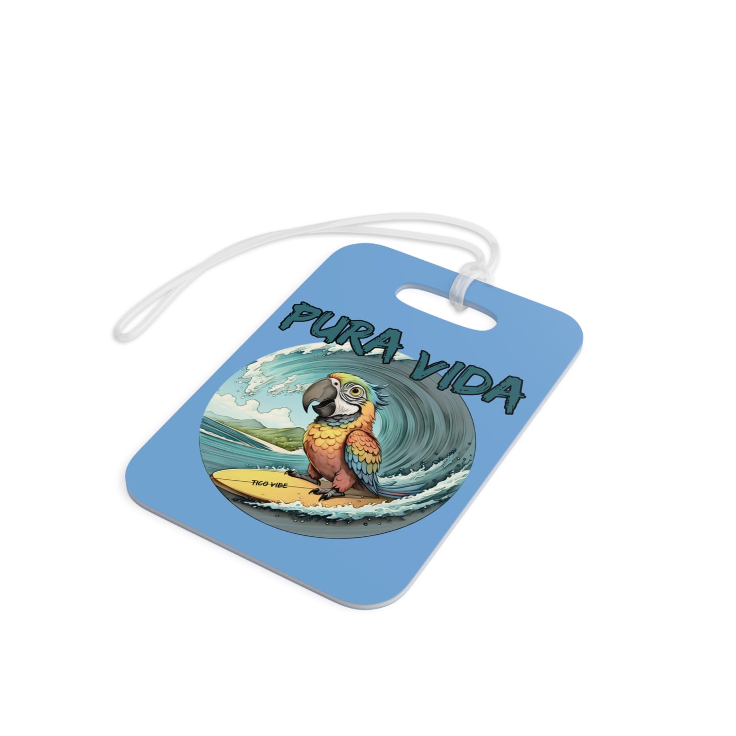 Pura Vida Surfing Macaw Luggage Tags