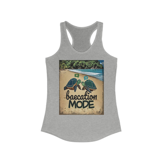 "Baecation Mode" Women's Ideal Racerback Tank